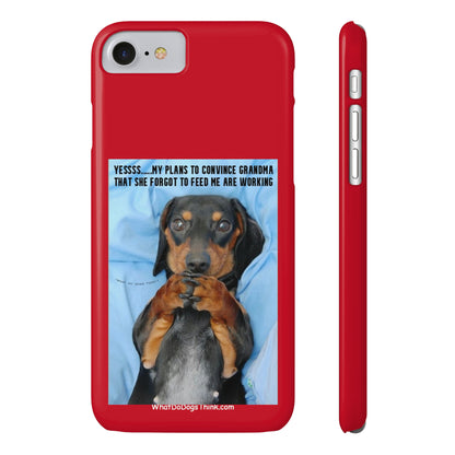 Grandma    Red Slim Phone Cases