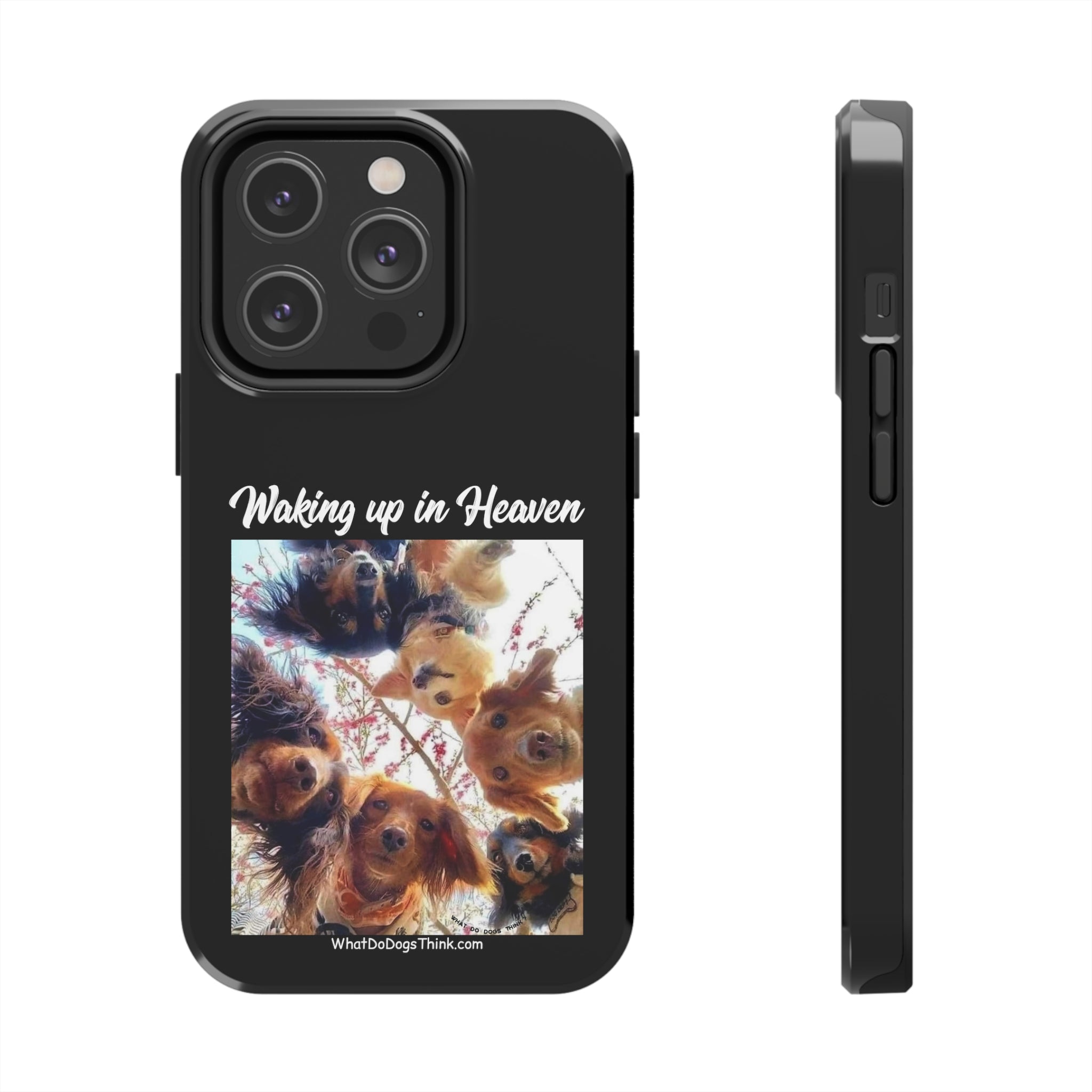 Waking Up in Heaven   Black Tough Phone Cases