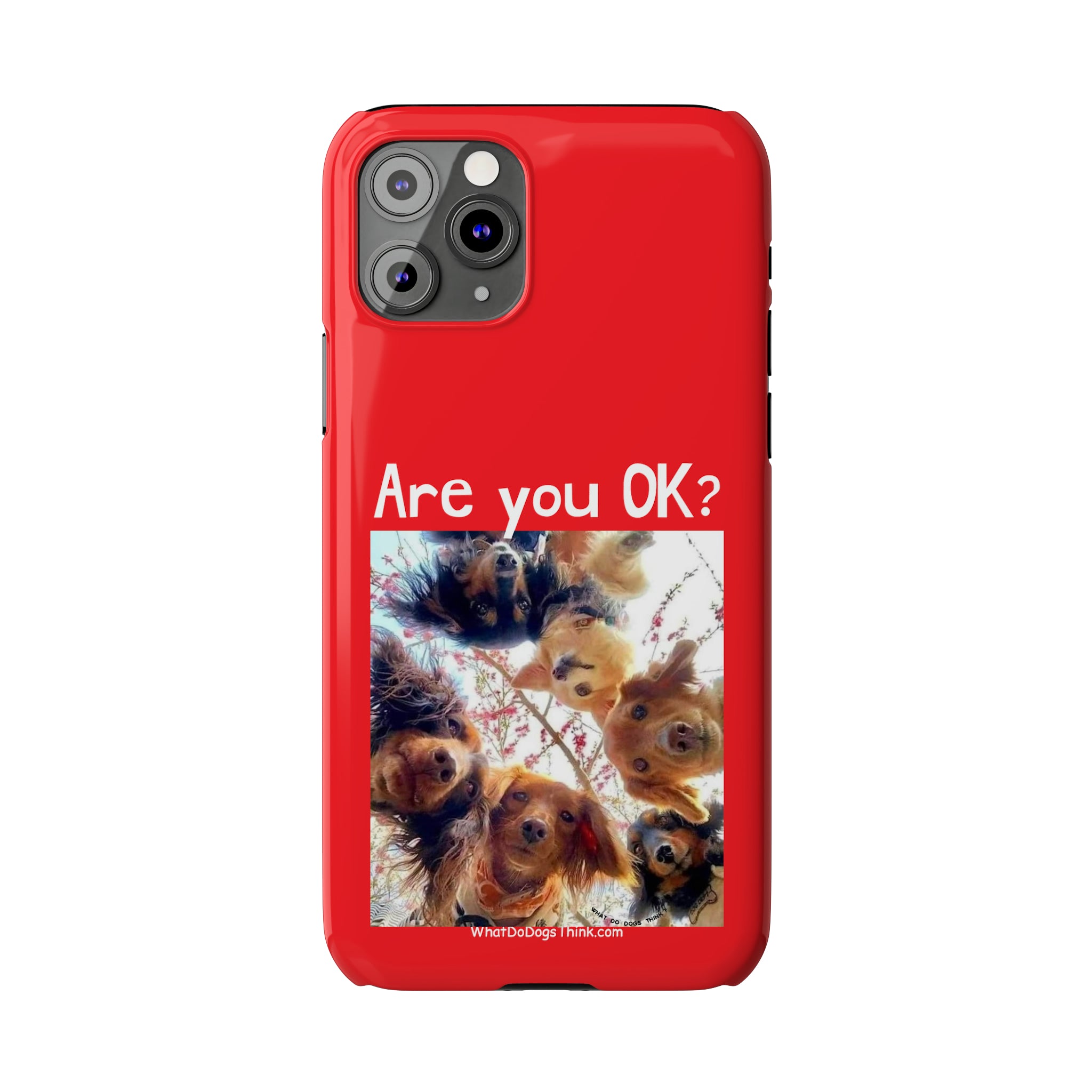 Are you OK?     Red Slim Phone Cases