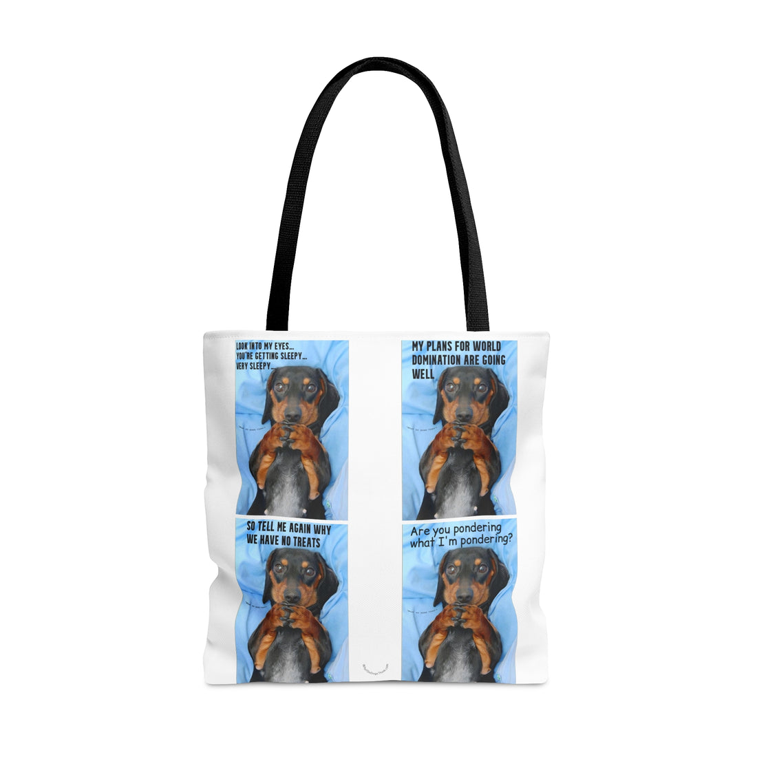 Devious Dachshund White Premium Tote Bag