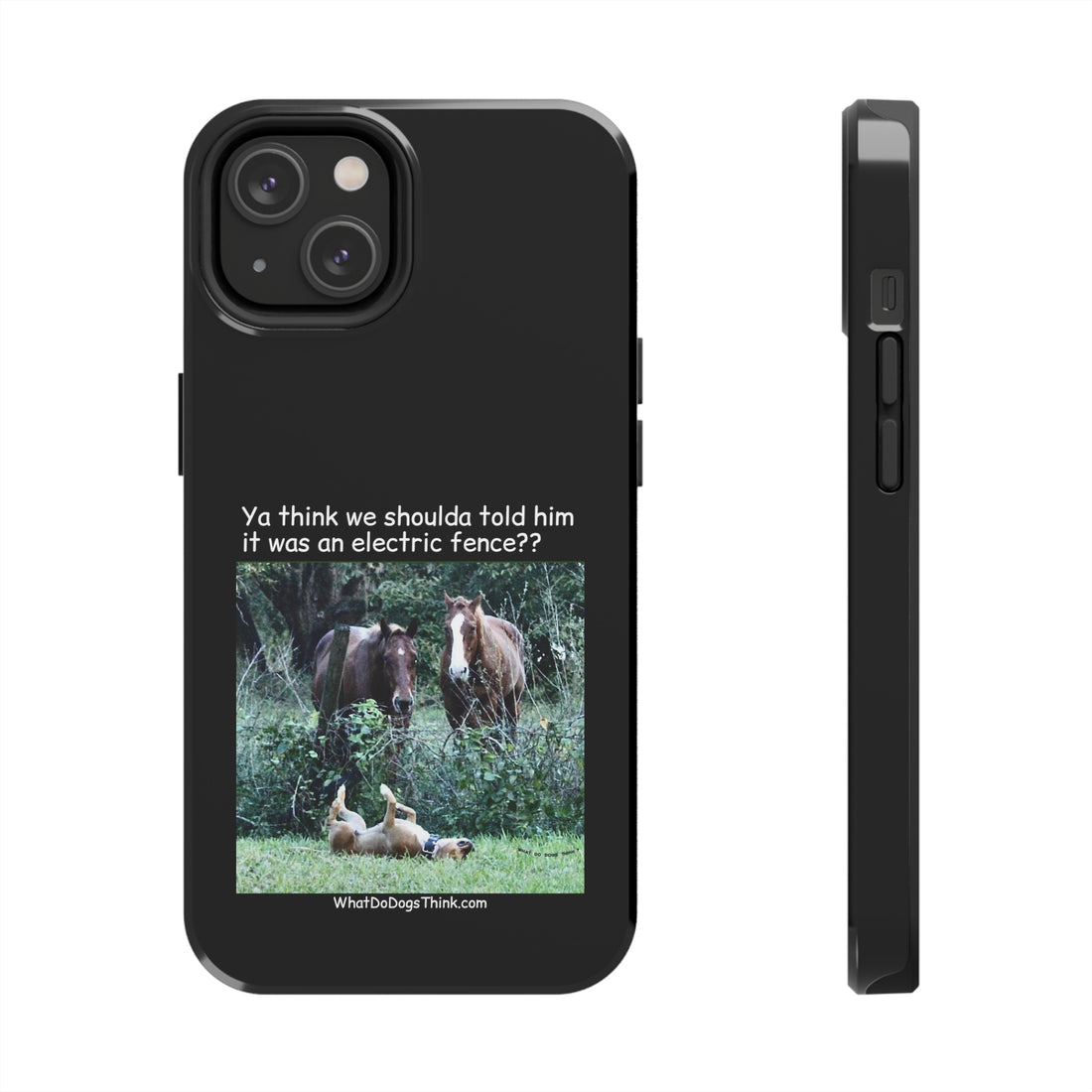 Electric Fence Black Tough Phone Cases
