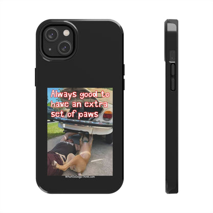 Extra Paw    Black Tough Phone Cases