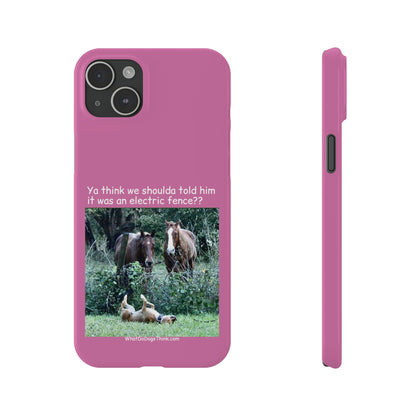 Electric Fence      Pink Slim Phone Case