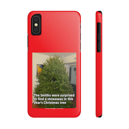 Stowaway Cat      Red Slim Phone Case