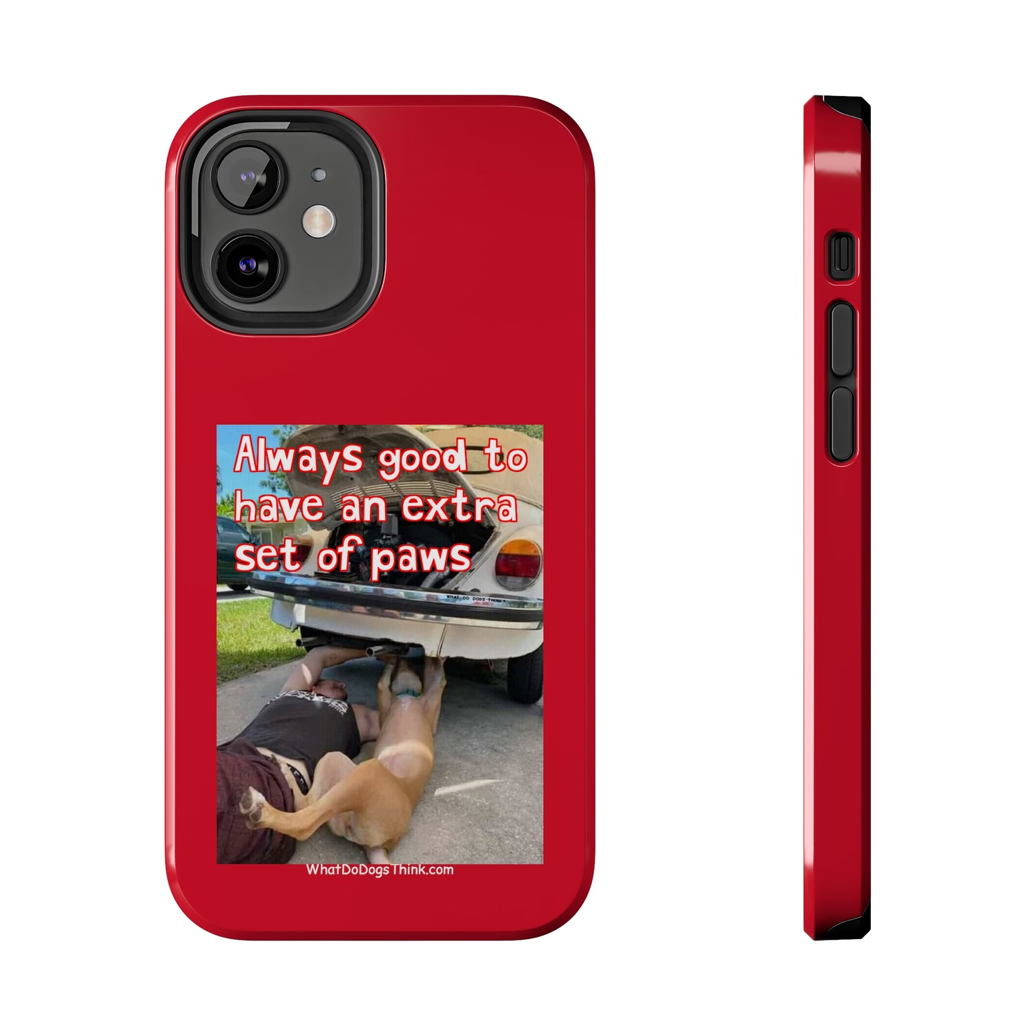 Extra Paw    Red Tough Phone Cases