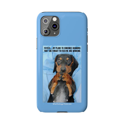 Grandma    Blue Slim Phone Cases