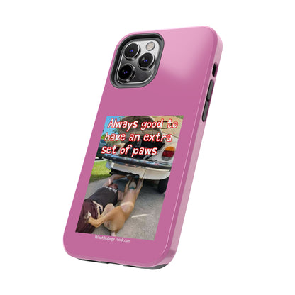 Extra Paw    Pink Tough Phone Cases