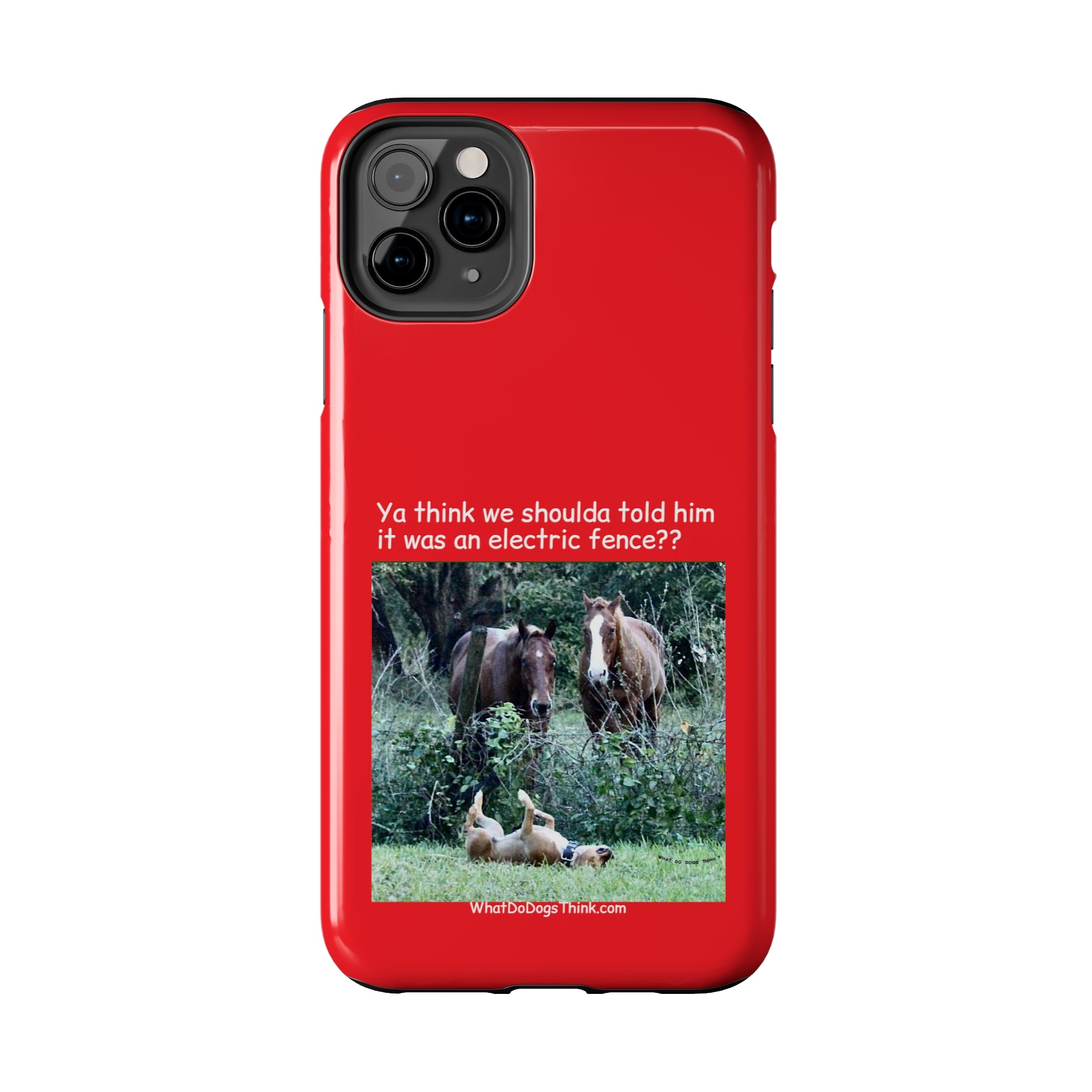 Electric Fence   Red Tough Phone Cases