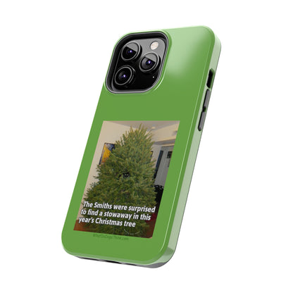 Stowaway Cat Green  Tough Phone Cases