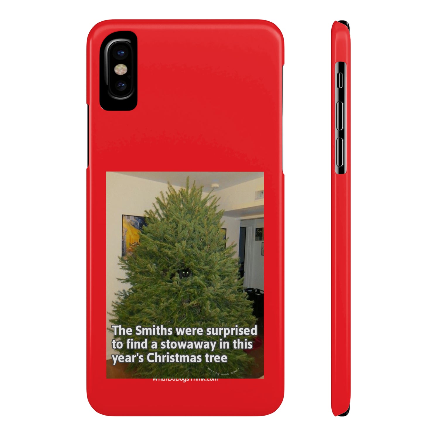 Stowaway Cat      Red Slim Phone Case