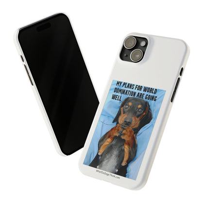 World Domination     White Slim Phone Cases