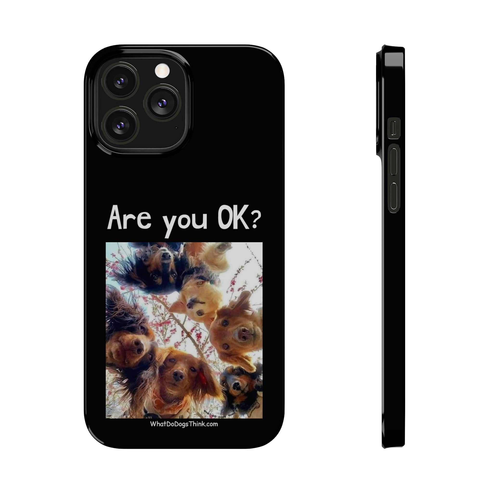 Are you OK?     Black Slim Phone Cases