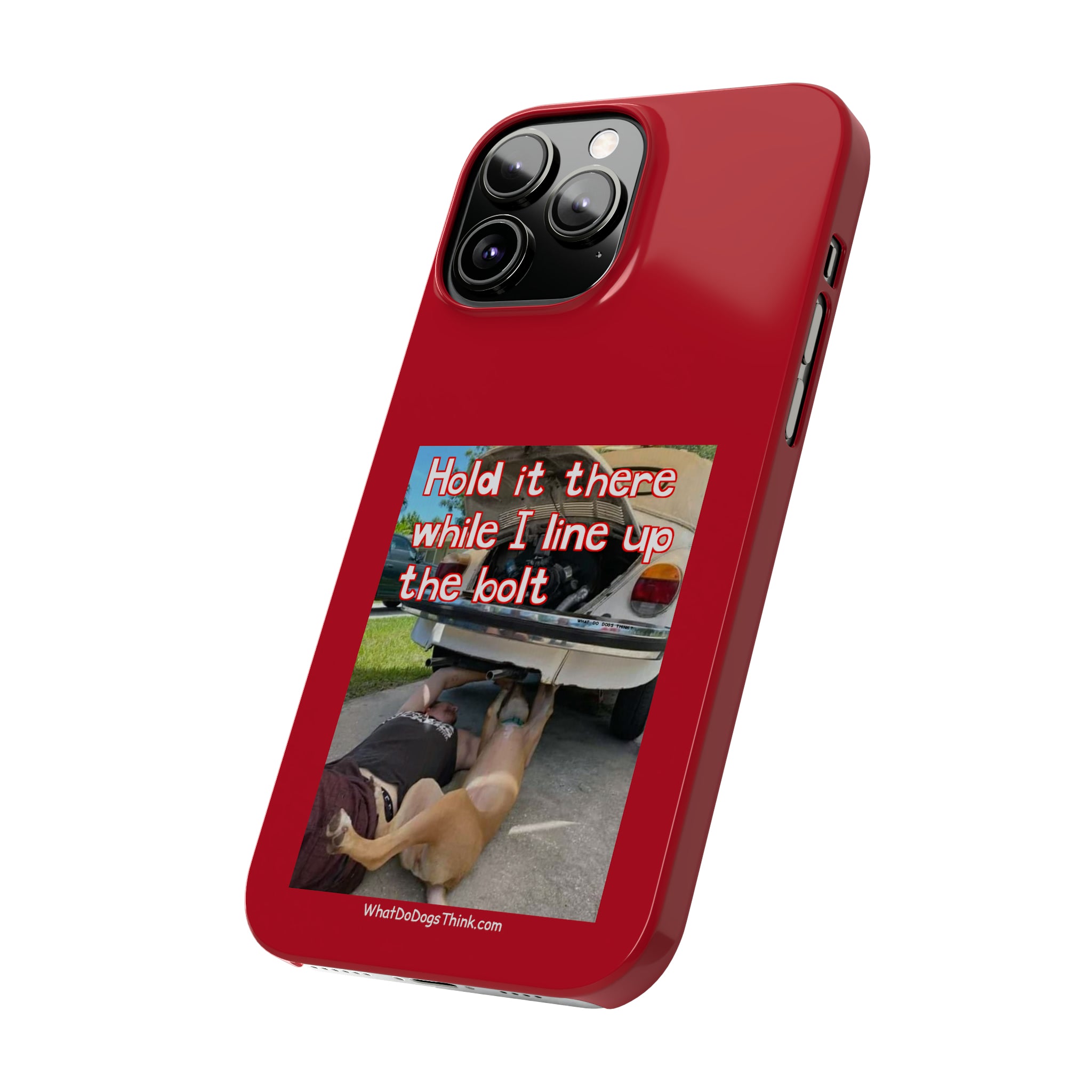 Hold It    Red Slim Phone Cases