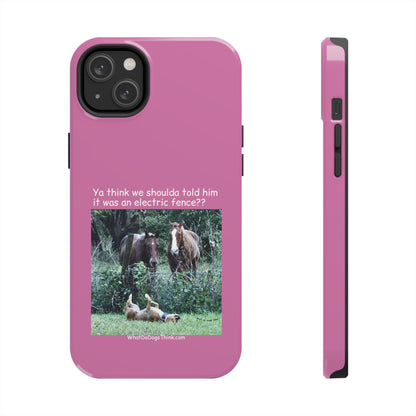 Electric Fence   Pink Tough Phone Cases