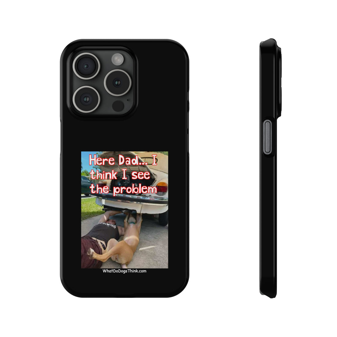 Here Dad Black Slim Phone Cases