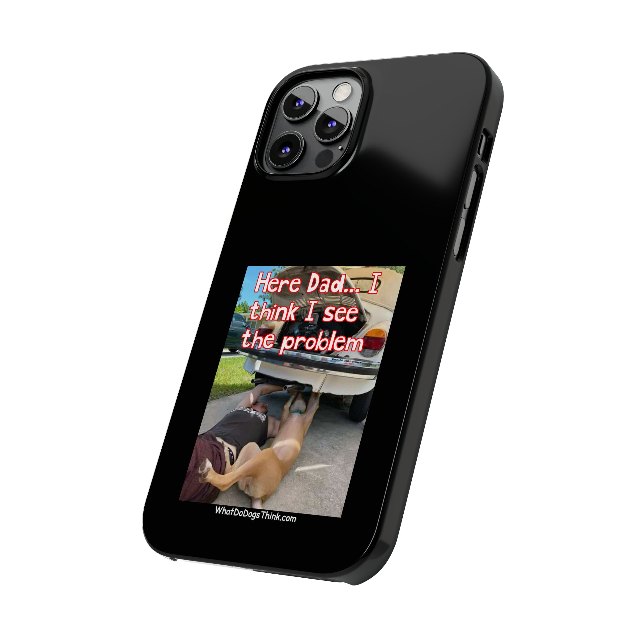 Here Dad    Black Slim Phone Cases