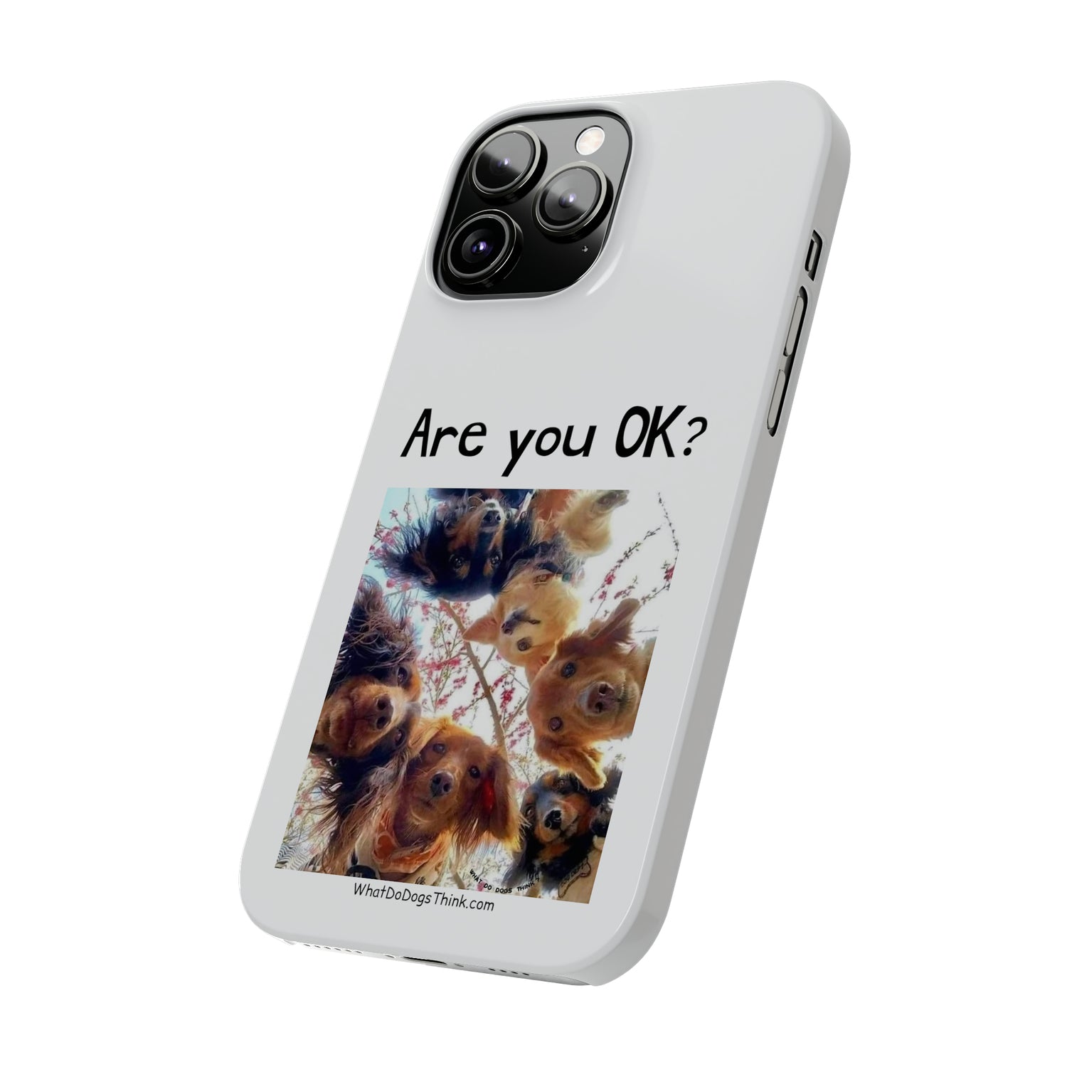 Are you OK?     White Slim Phone Cases