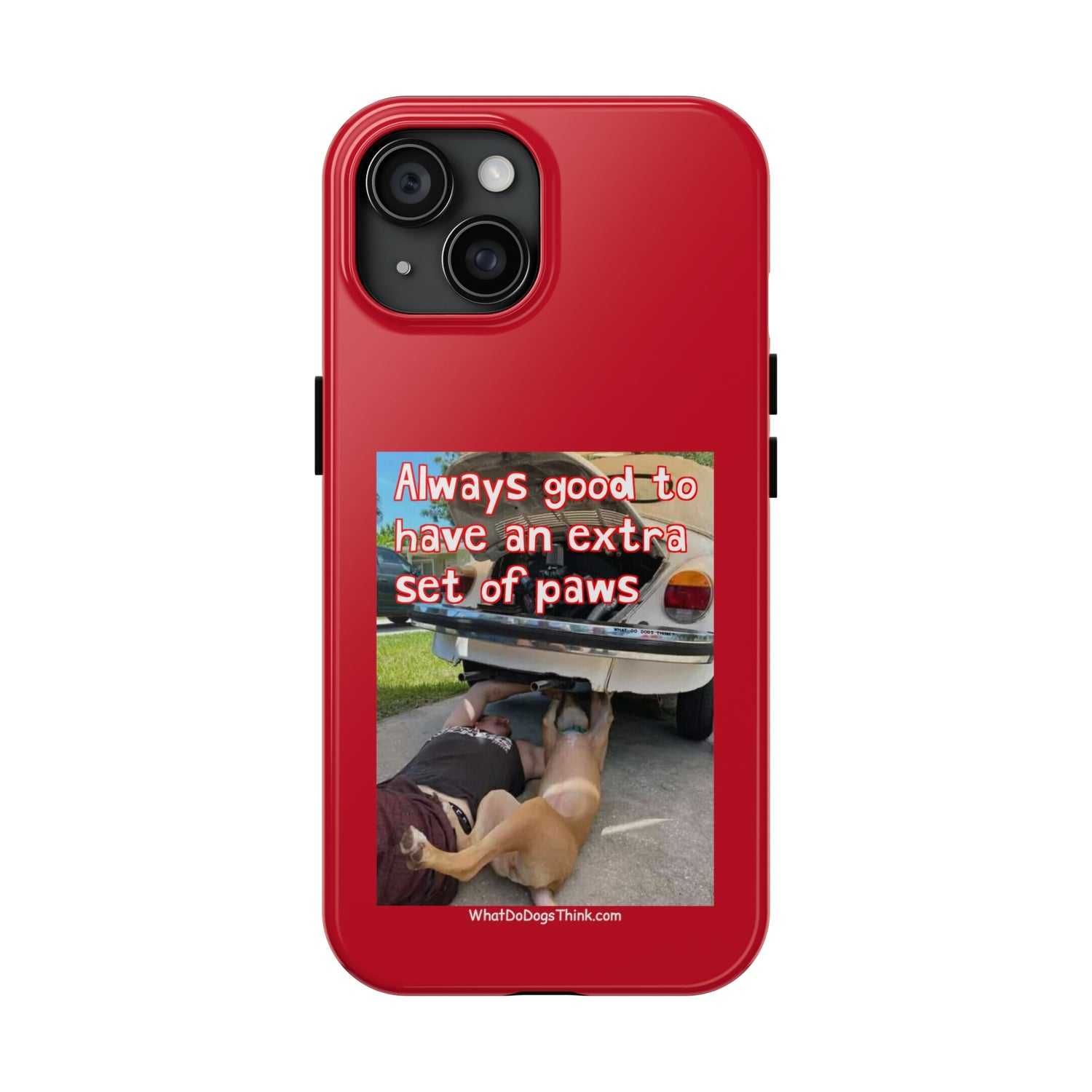 Extra Paw    Red Tough Phone Cases