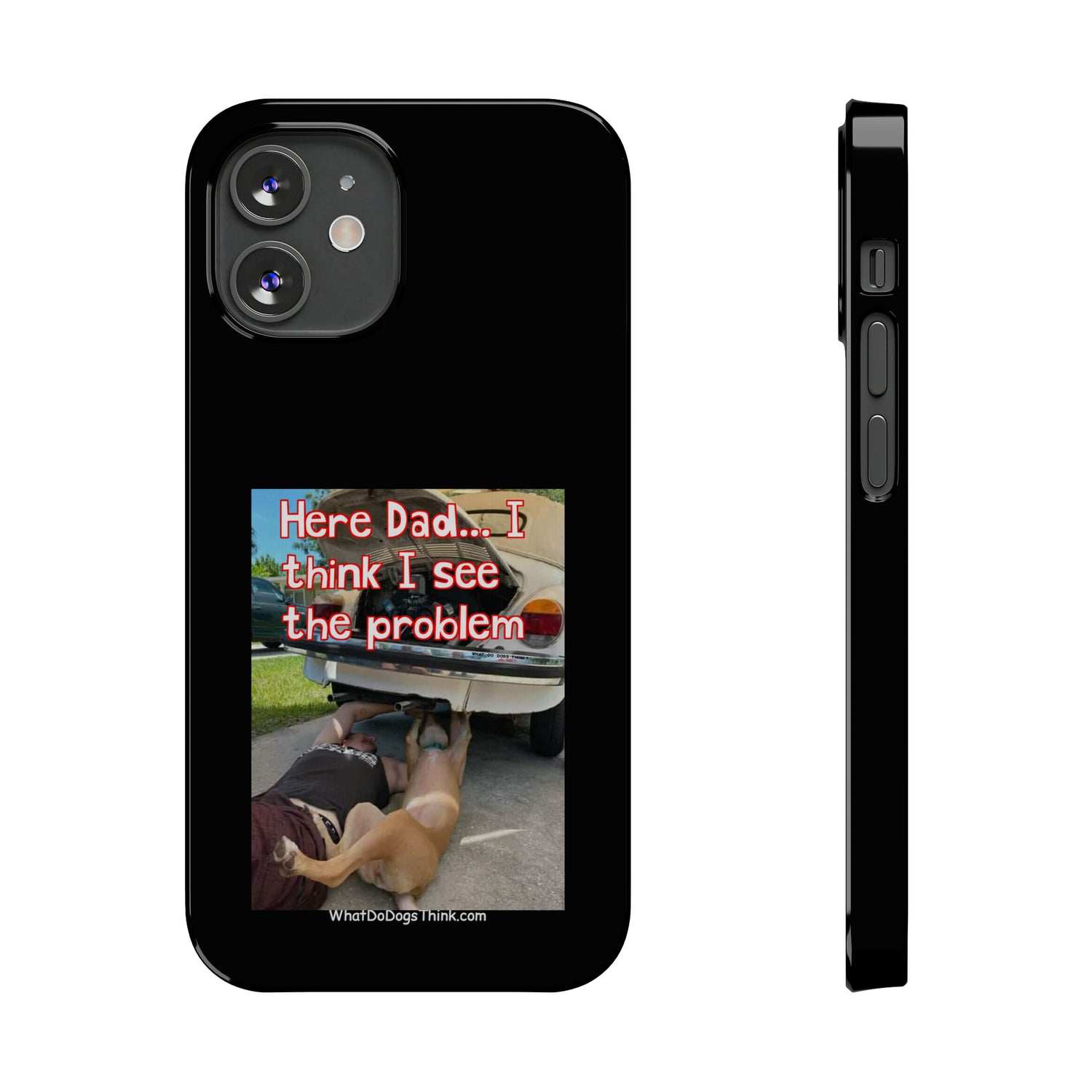 Here Dad    Black Slim Phone Cases