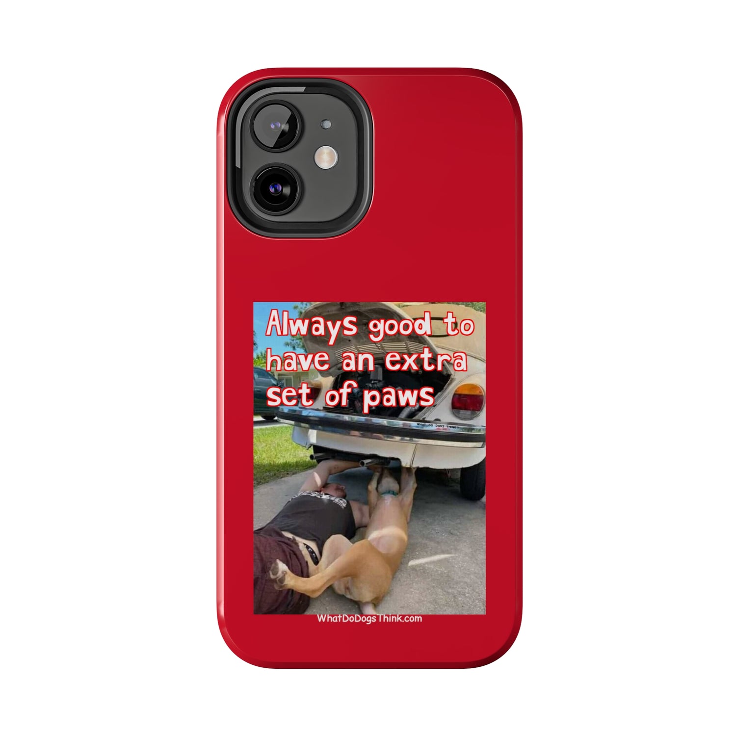 Extra Paw    Red Tough Phone Cases