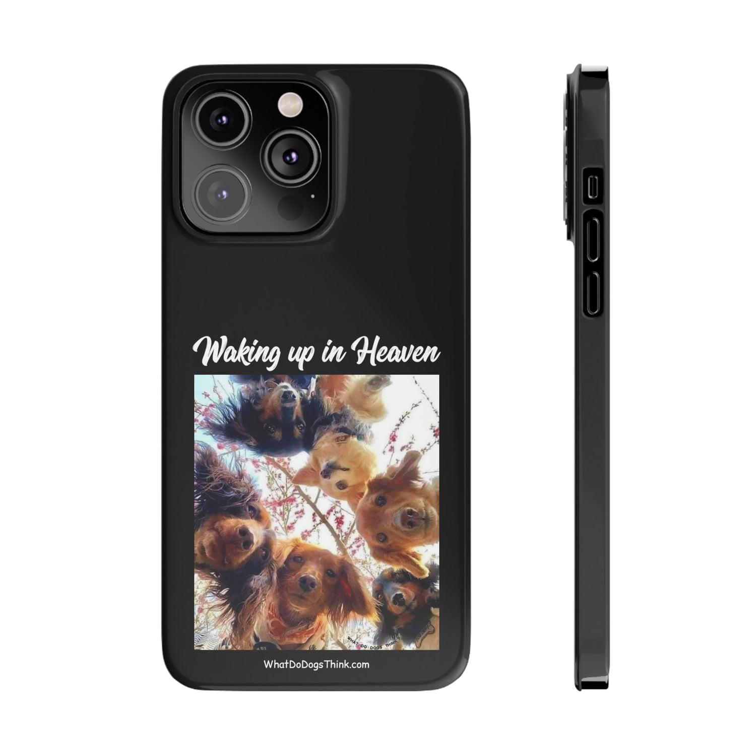 Waking Up In Heaven     Black Slim Phone Cases