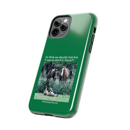 Electric Fence   Green Tough Phone Cases