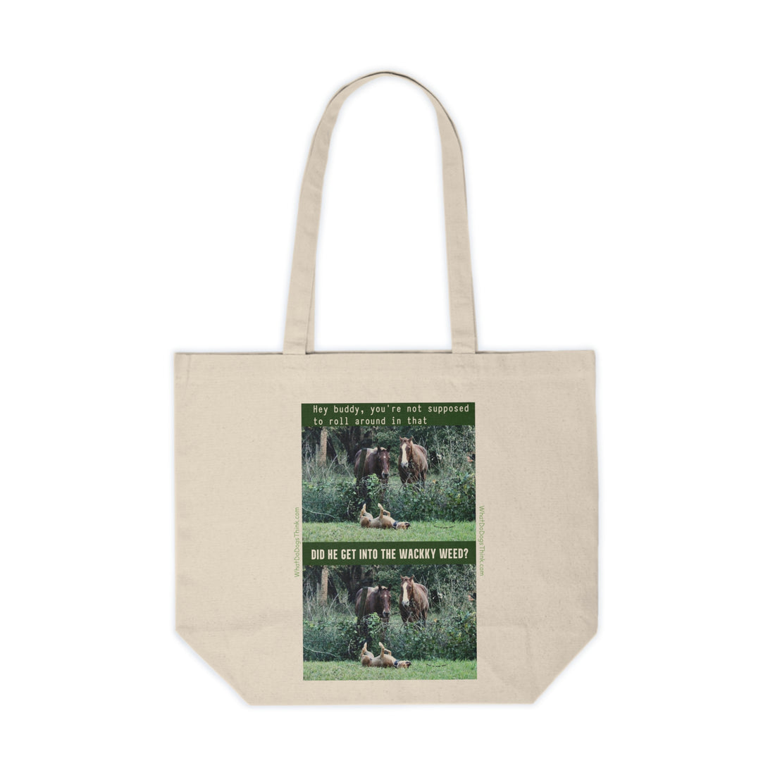 Horsing Around Canvas Shopping Tote