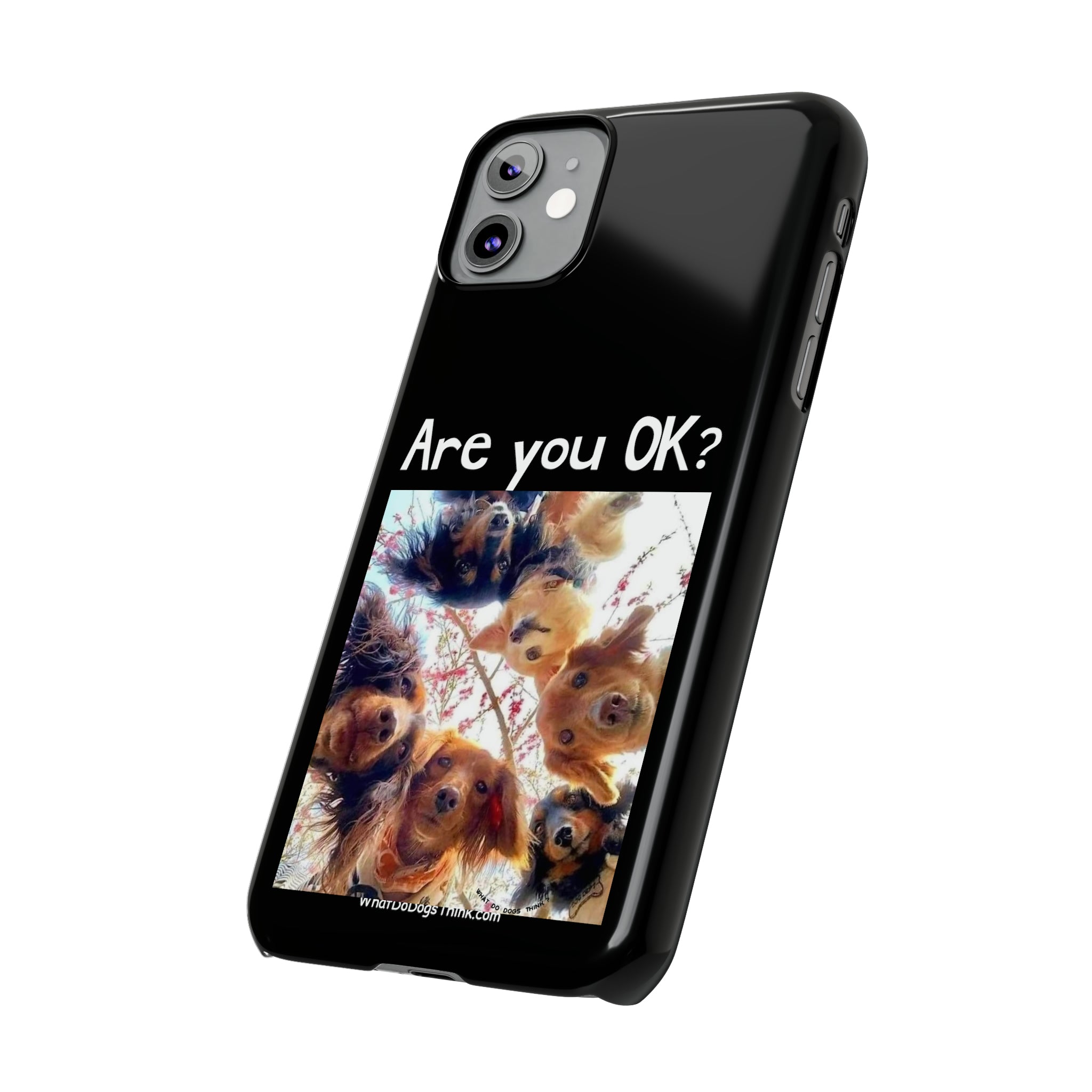 Are you OK?     Black Slim Phone Cases