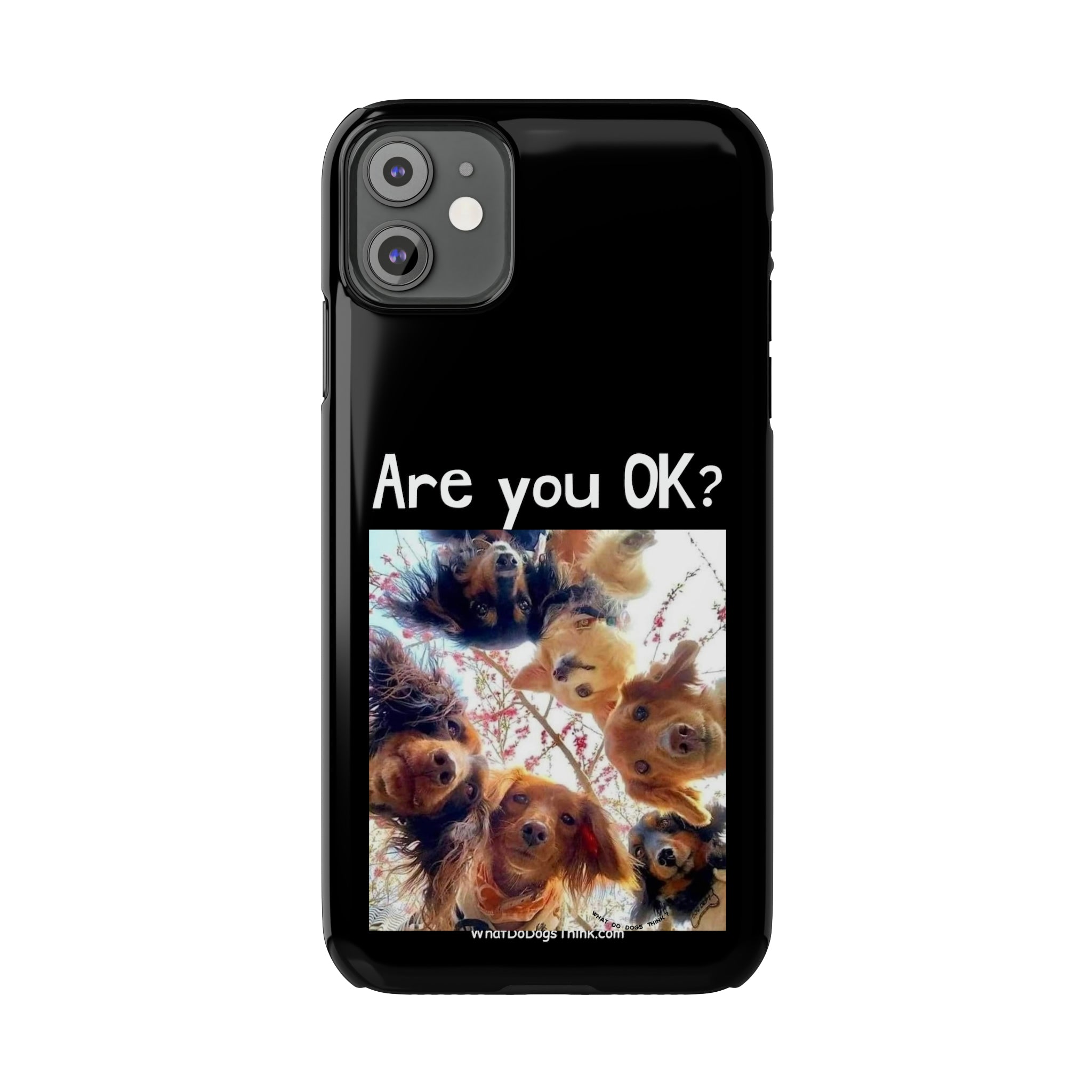 Are you OK?     Black Slim Phone Cases