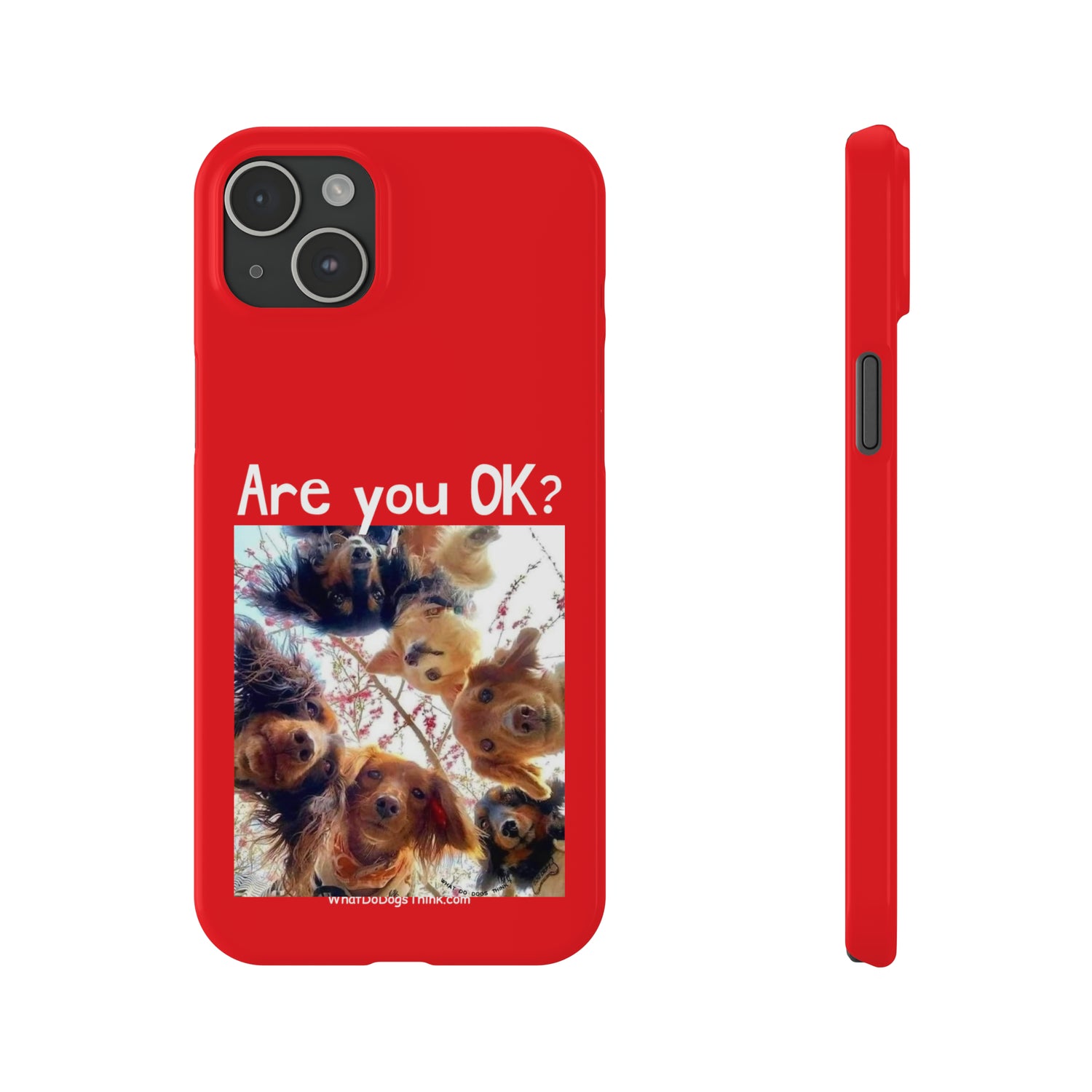 Are you OK?     Red Slim Phone Cases