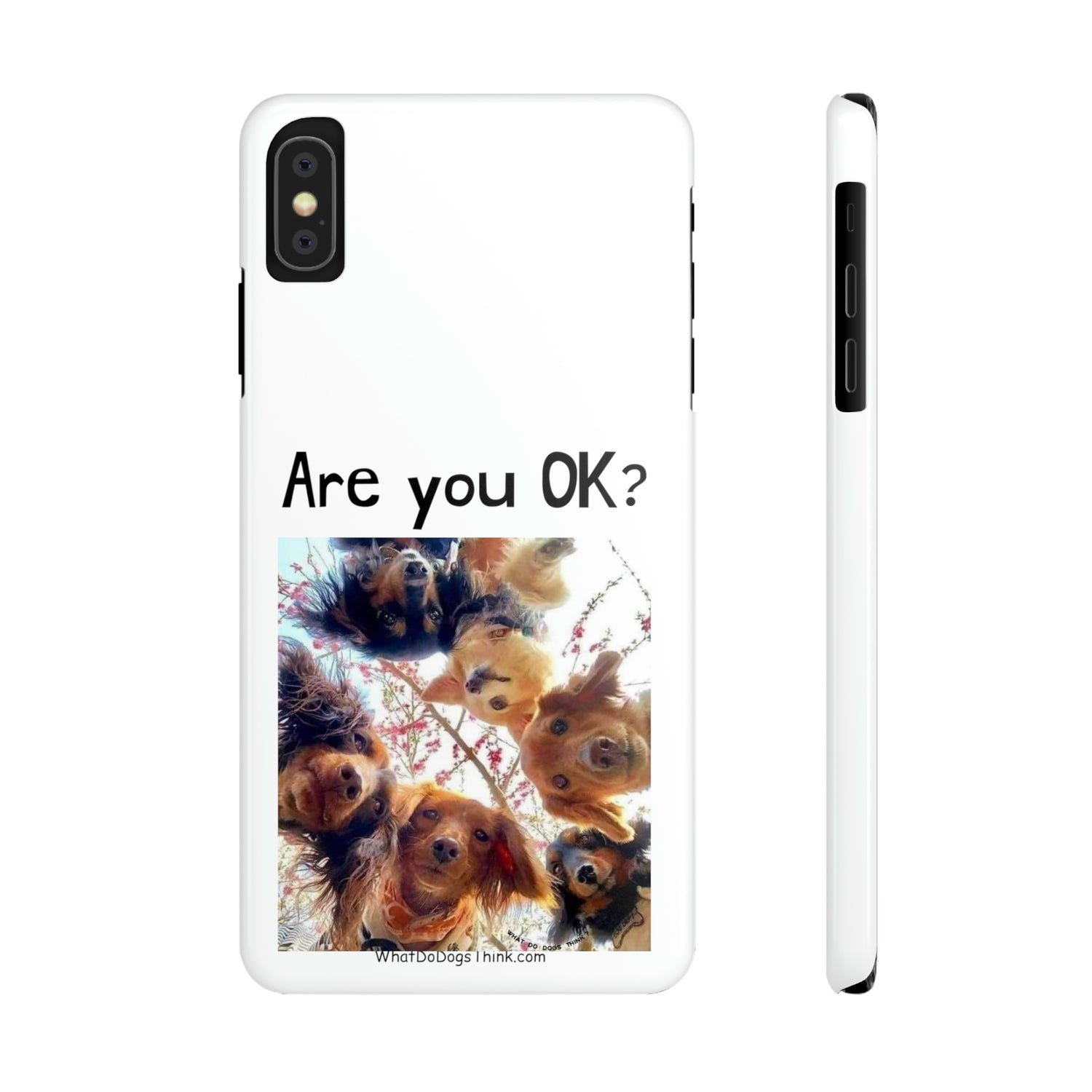 Are you OK?     White Slim Phone Cases