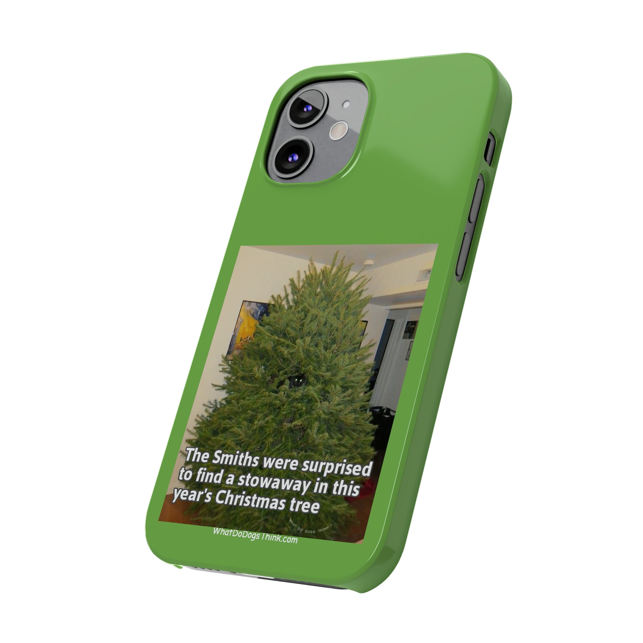 Stowaway Cat      Green Slim Phone Case