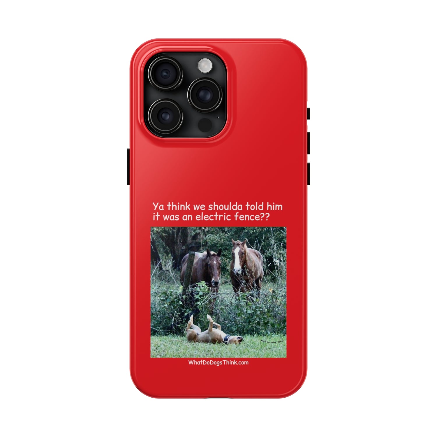 Electric Fence   Red Tough Phone Cases