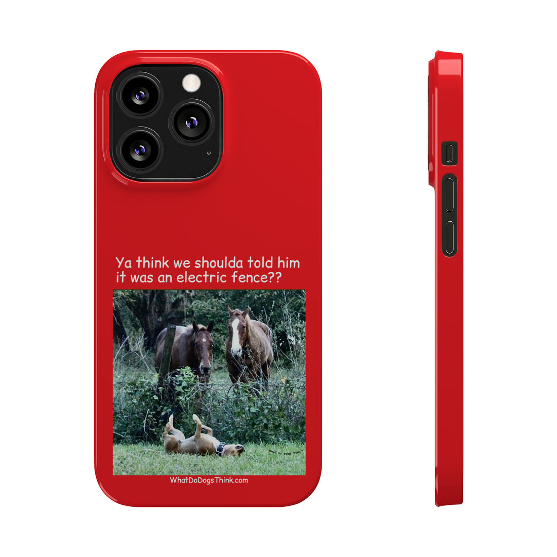 Electric Fence Red Slim Phone Case