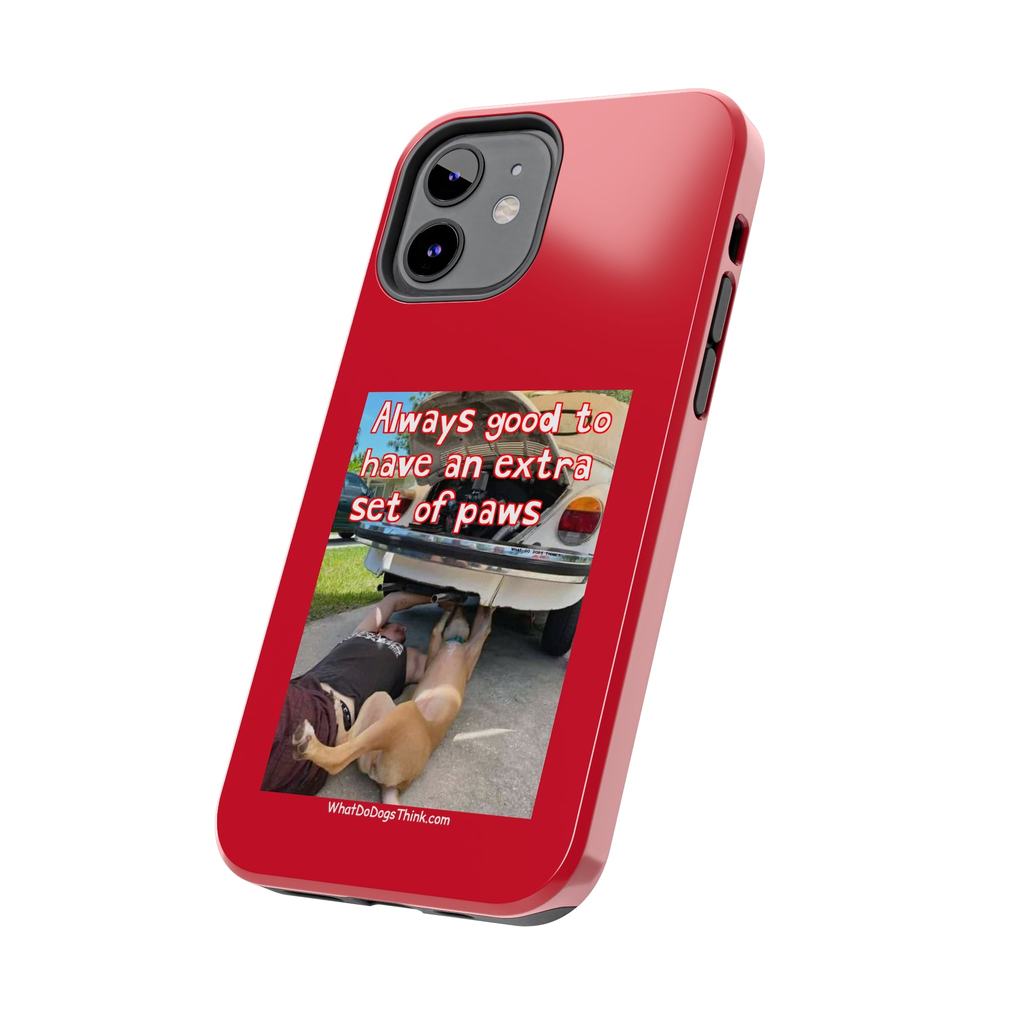 Extra Paw    Red Tough Phone Cases