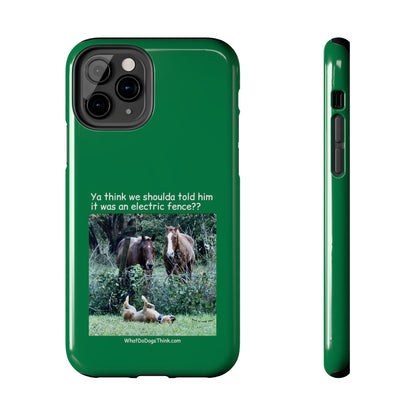 Electric Fence   Green Tough Phone Cases