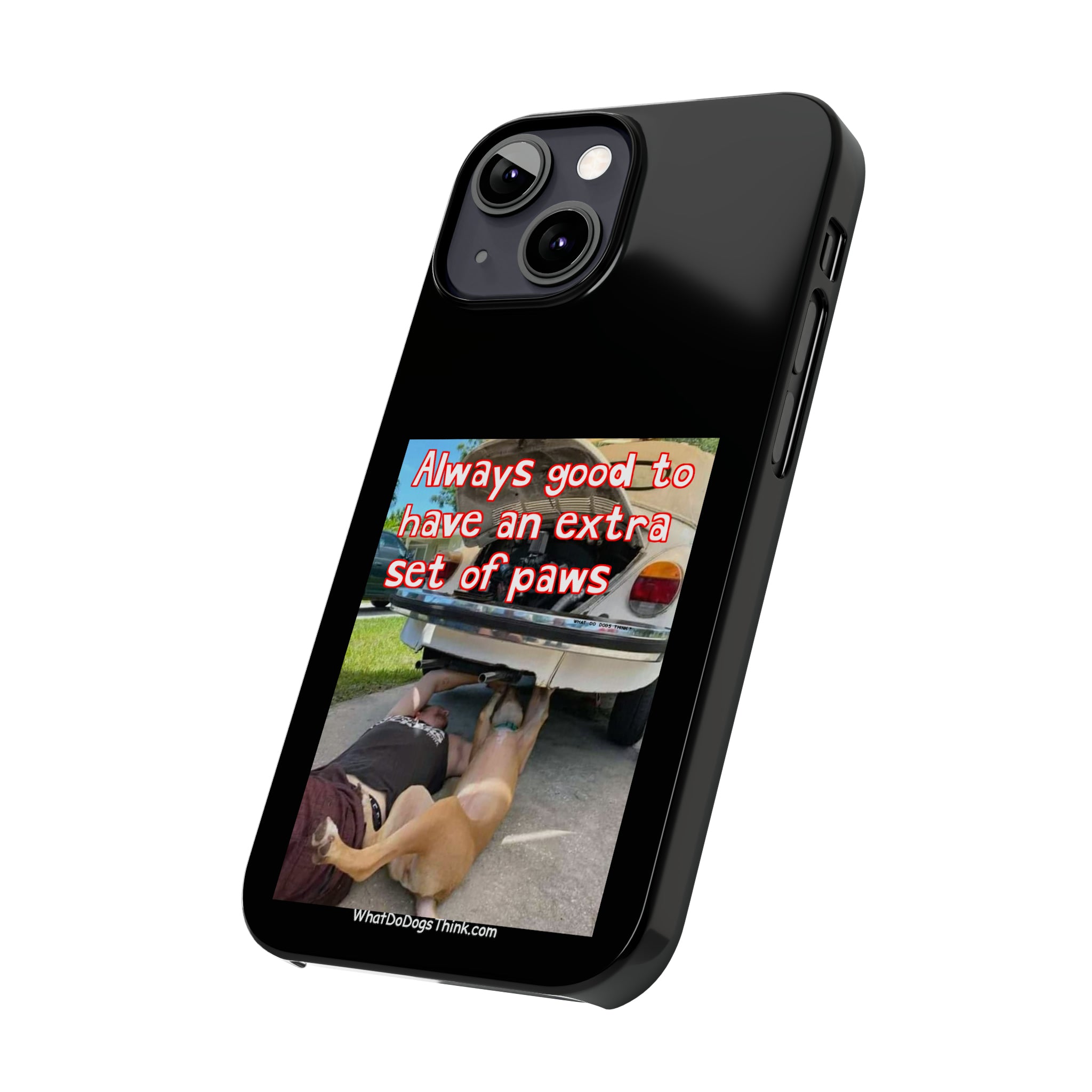 Extra Paws      Black Slim Phone Case