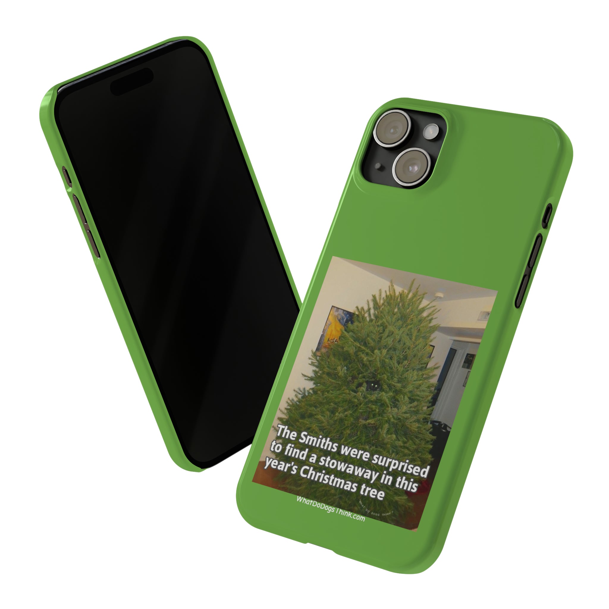 Stowaway Cat      Green Slim Phone Case