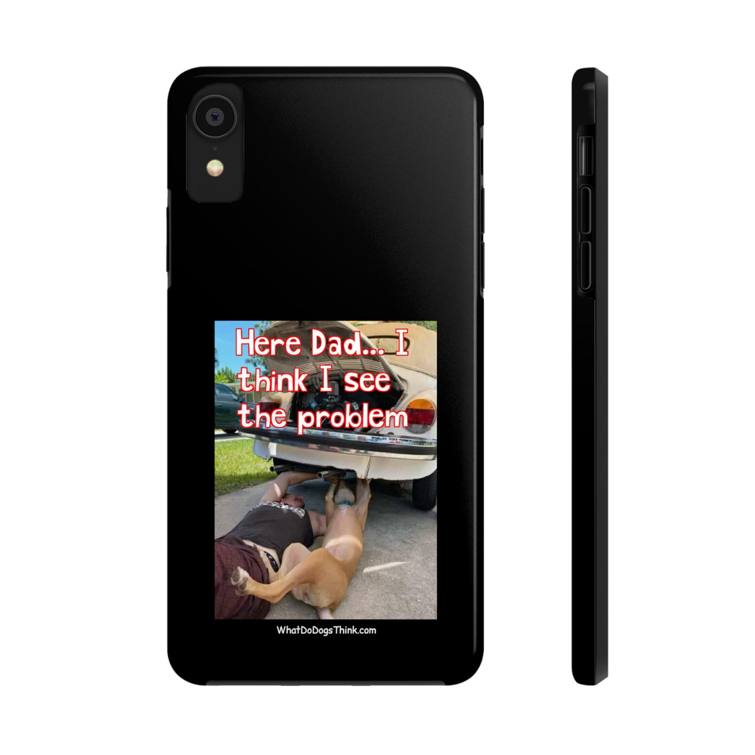 Here Dad    Black Tough Phone Cases