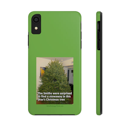 Stowaway Cat Green  Tough Phone Cases