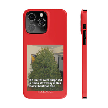 Stowaway Cat      Red Slim Phone Case