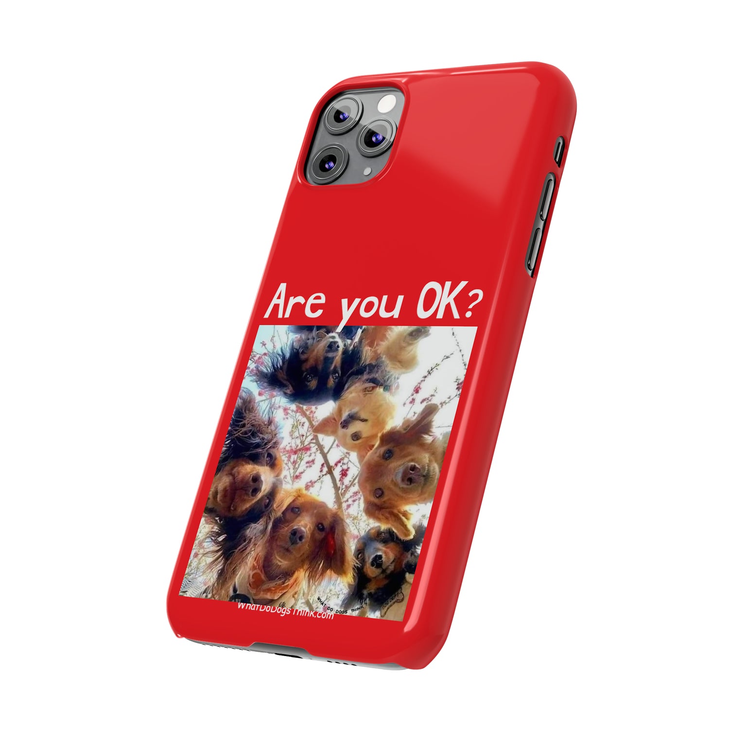 Are you OK?     Red Slim Phone Cases