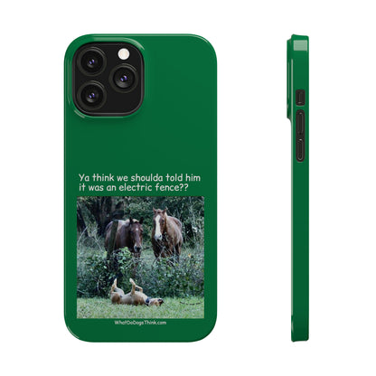 Electric Fence      Green Slim Phone Case