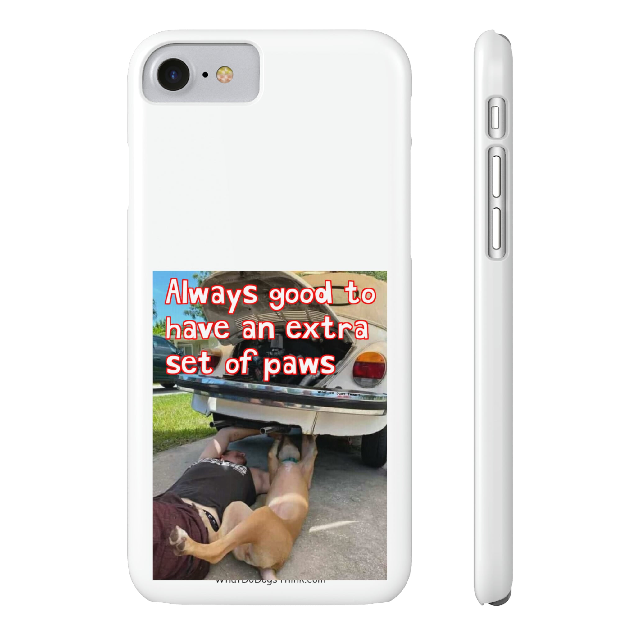 Extra Paws      White Slim Phone Case