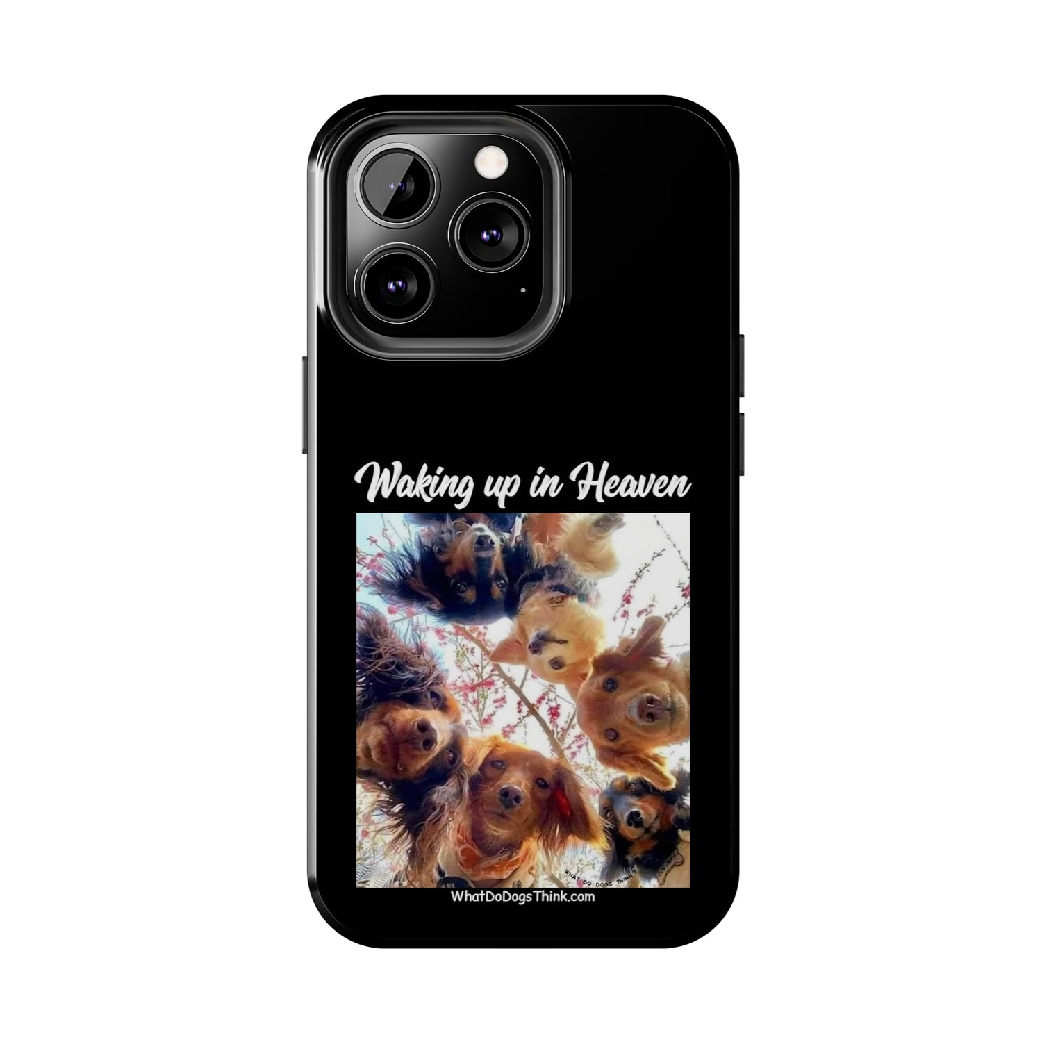 Waking Up in Heaven   Black Tough Phone Cases