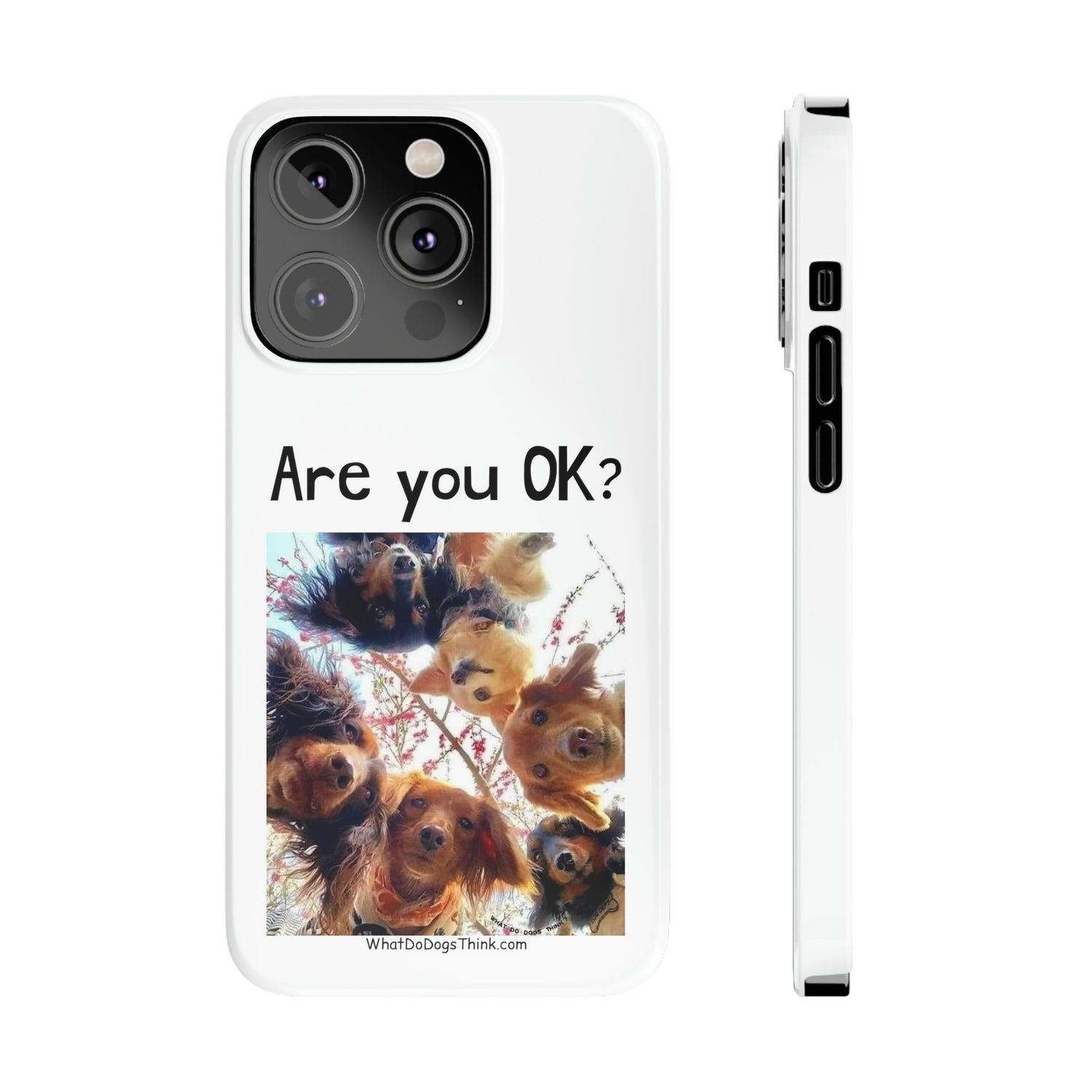 Are you OK?     White Slim Phone Cases