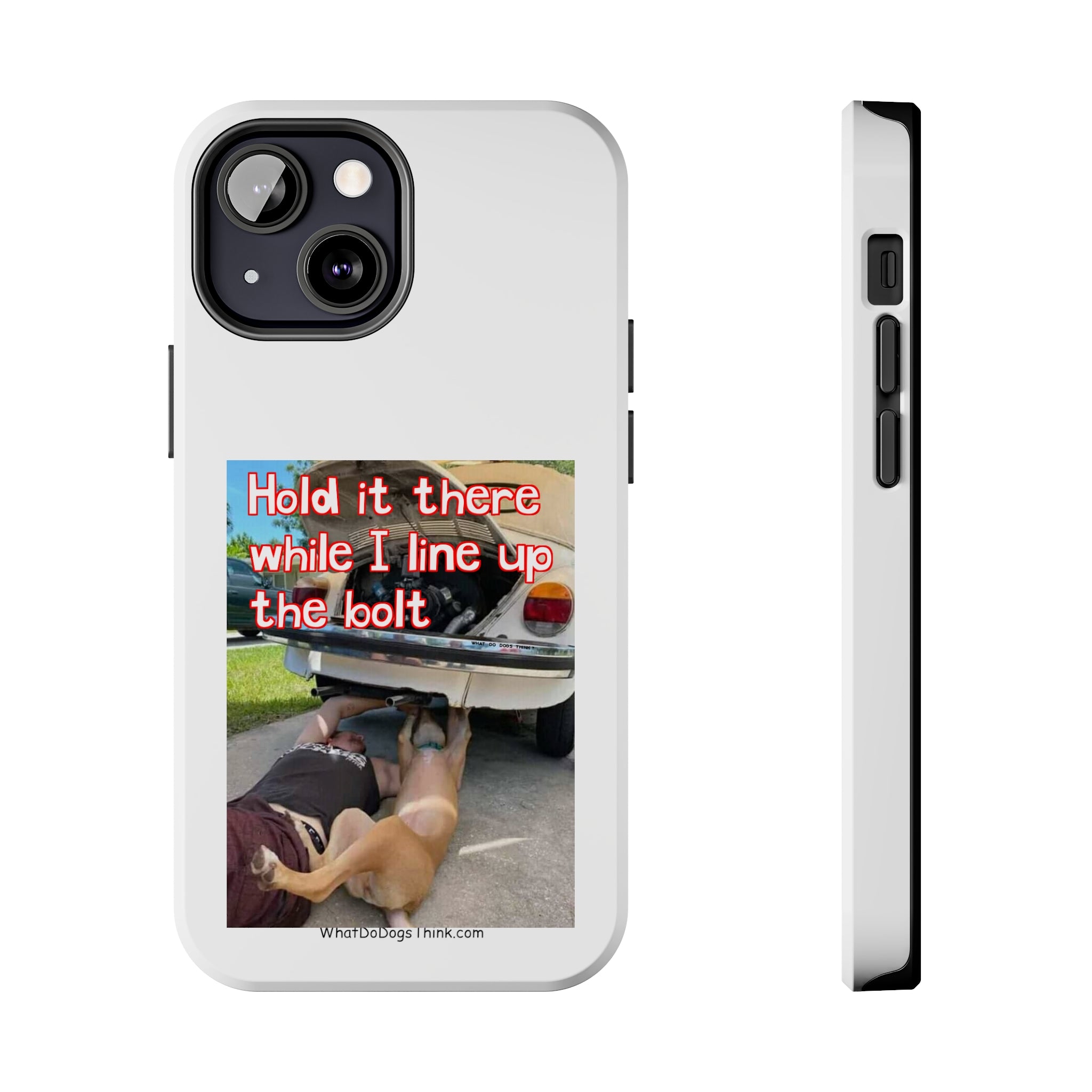 Hold it    White Tough Phone Cases