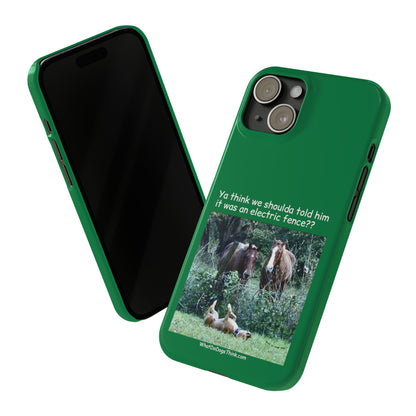 Electric Fence      Green Slim Phone Case