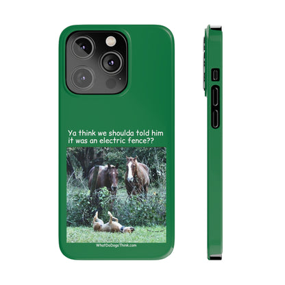 Electric Fence      Green Slim Phone Case