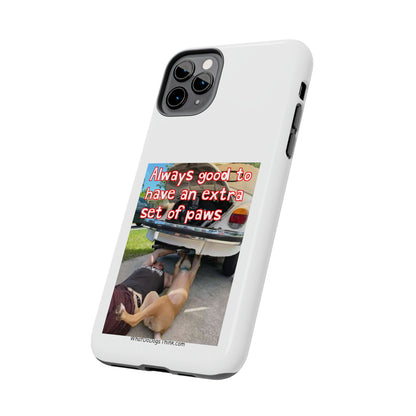 Extra Paw    White Tough Phone Cases